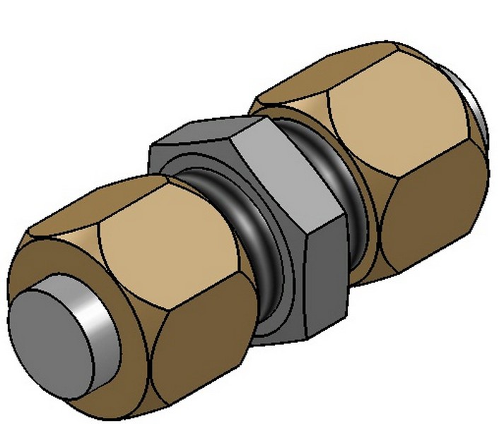 BT-BT Tube Union Large Hex Straight