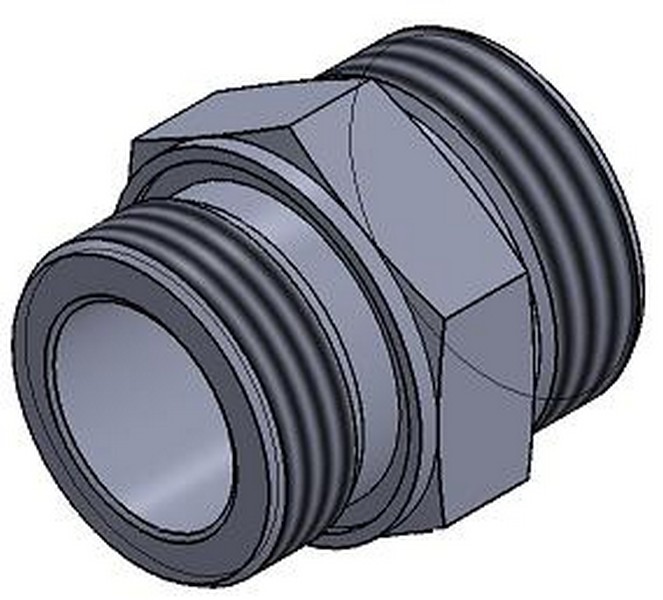 GE-SR-ED - STRAIGHT MALE STUD COUPLING